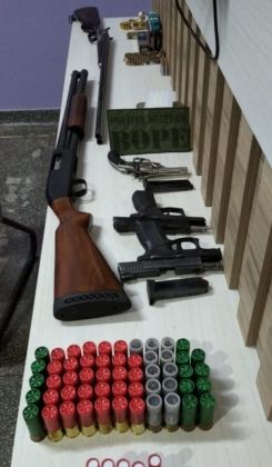 Bope apreende armas e munições em Sidrolândia