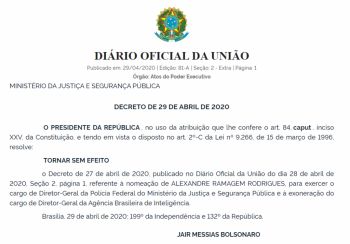 Bolsonaro desiste de nomear Ramagem à Polícia Federal