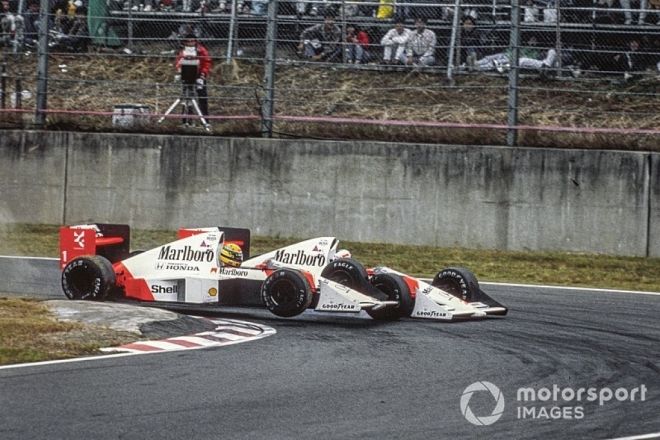 Batida entre Ayrton Senna e Alain Prost