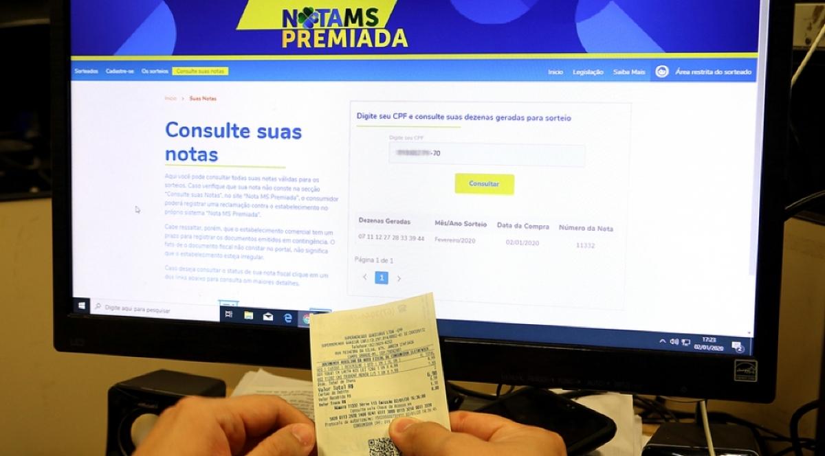 Duas pessoas acertam seis números da Nota Premiada MS 