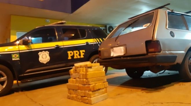 PRF apreendeu 63,9 kg de maconha 