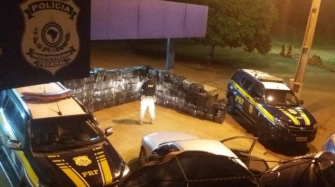 Em caixa d’águas, PRF apreende R$ 2,4 milhões em maconha  