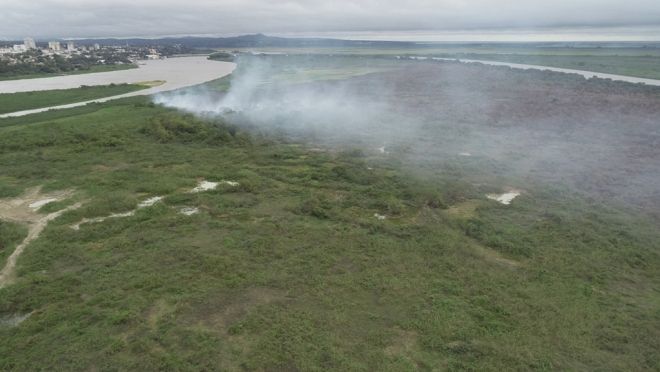 Governo de MS controla queimadas no Pantanal de Corumbá