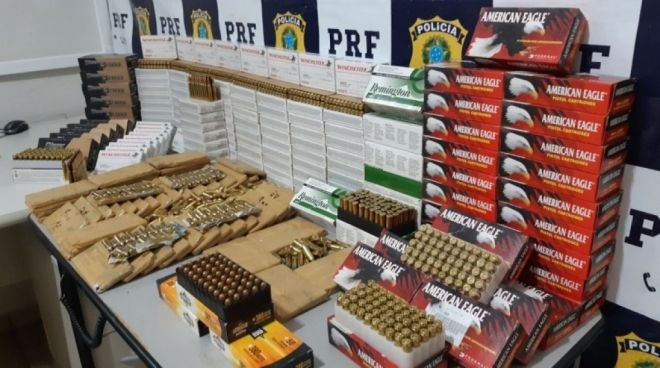 Mais de seis mil munições são apreendidas pela PRF 