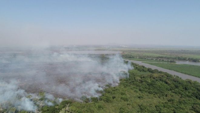 Governo Federal envia aeronaves para combater incêndio no Pantanal 