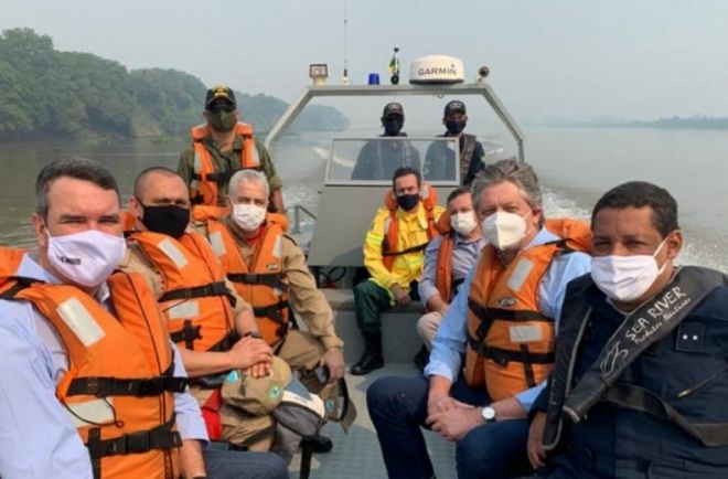 Secretários visitam centro de operações de combate aos incêndios no Pantanal