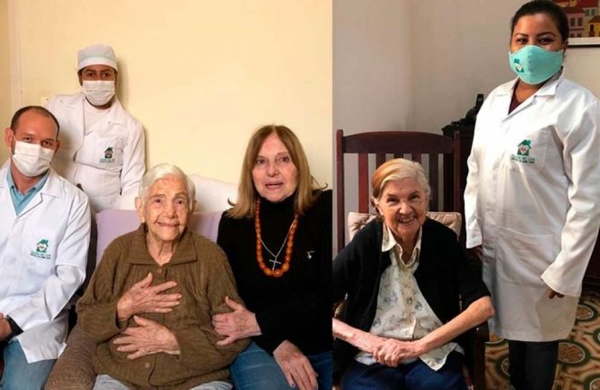 Irmãs de 100 e 96 anos se recuperam do Covid-19