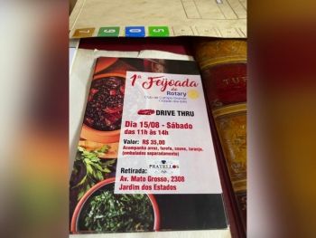 Rotary Club Cidade dos Ipês promove a 1ª Feijoada em sistema drive thru