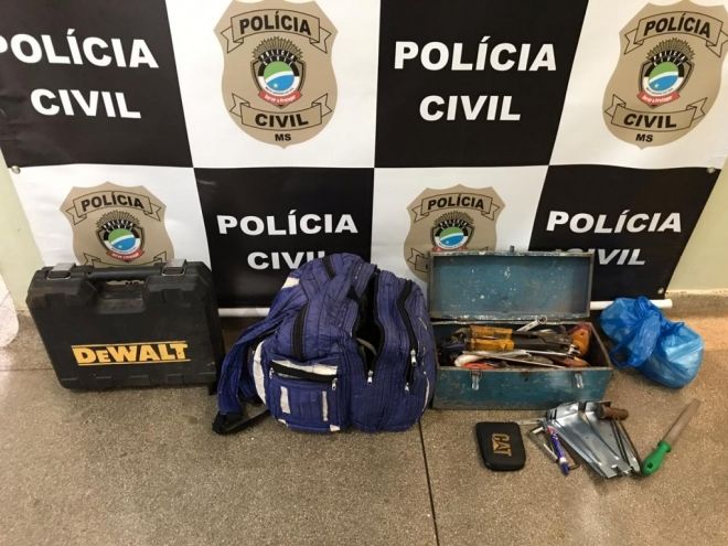 Suspeitos por furtos de ferramentas são presos 
