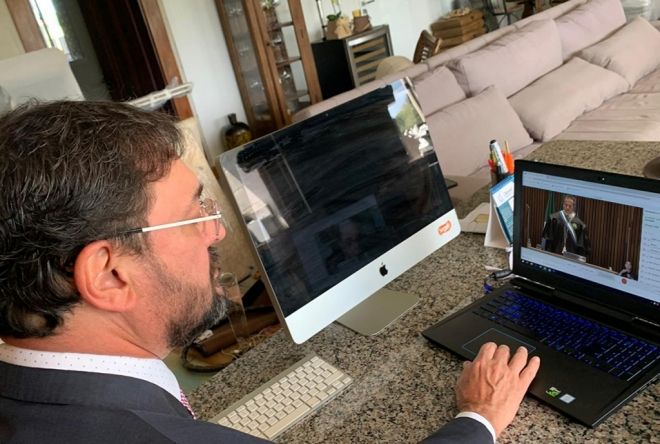 Na posse de novo presidente, Longen destaca parceria com o TRT/MS 