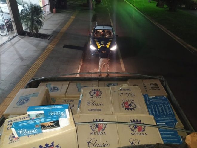 Carga de cigarros avaliada em mais de R$ 1 milhão é apreendido
