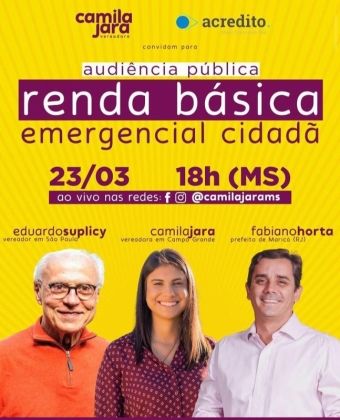 Audiência pública debate criação da Renda Básica Emergencial Cidadã na Capital