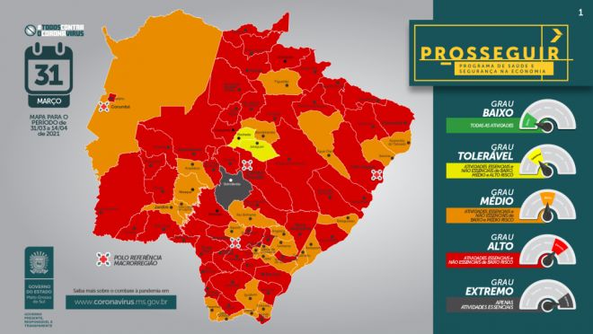 Campo Grande deixa bandeira cinza e passa para a vermelha 