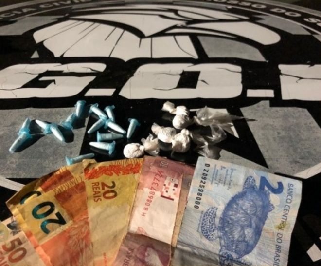 GOI prende suspeito de tráfico de drogas em flagrante