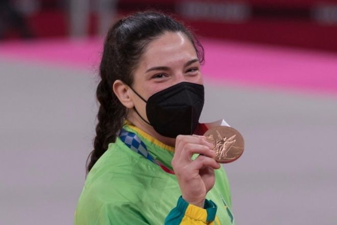 Mayra Aguiar conquista o bronze nas Olimpíadas de Tóquio 