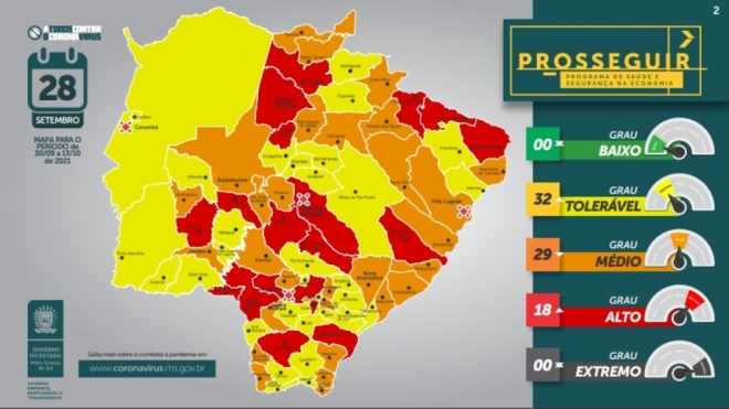 Campo Grande e 17 cidades estão com alto grau de contágio pela covid-19 