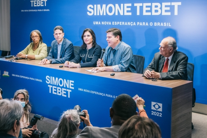 “Nenhuma criança vai dormir com fome” diz Simone Tebet oficializada candidata à presidência