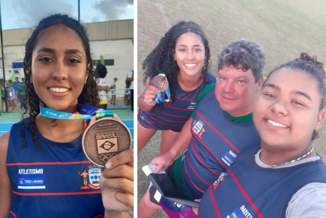 Atleta da SEJUVEL Ana Laura Cordeiro conquista a medalha de bronze dos Jogos Escolares Brasileiros 2022