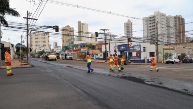 Recapeamento da região central deve ser concluído em duas semanas