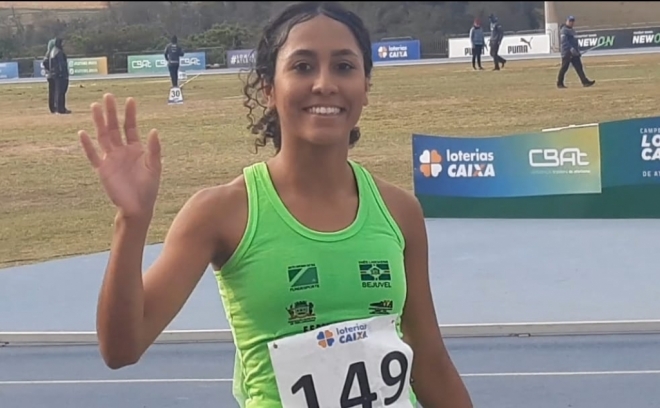 Em Campeonato, Ana Laura Cordeio fica entre as melhores atletas do País pela categoria Sub-23 de atletismo