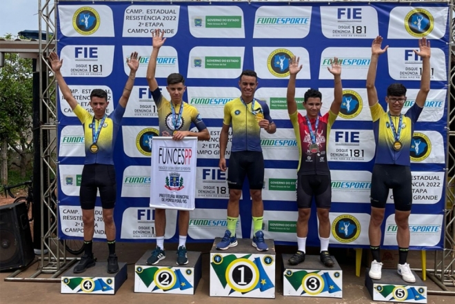 Ciclistas de Ponta Porã se destacam em competição estadual
