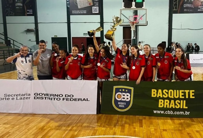 Com alunas da SEJUVEL, time feminino de MS é campeão do Campeonato Brasileiro Regional Centro Oeste de Basquetebol sub-18