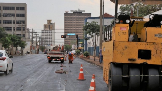Recapeamento no centro será retomado no sábado