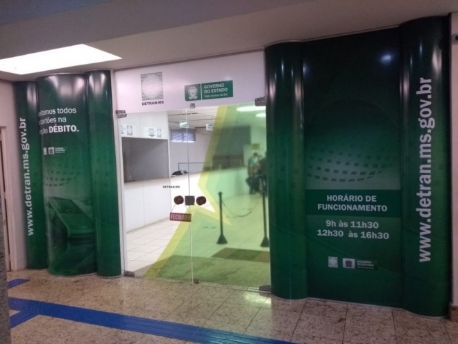 Detran no Pátio Central segue fechado nesta quarta