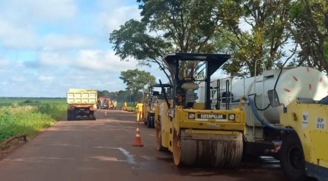 Obra em rodovia que liga Terenos à Ponte do Grego segue em avanço