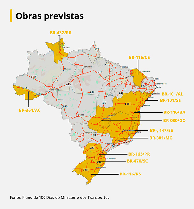 Governo federal vai investir R$ 1,7 bi em melhorias nos setores rodoviário e ferroviário