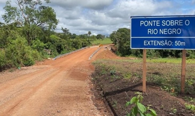 Pontes em estradas vicinais de Ribas do Rio Pardo e Rio Negro dão logística ao campo