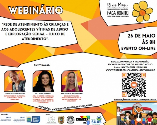 Evento online discute rede de atendimento às crianças e adolescentes