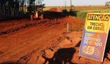 Obras de acesso ao Cap&atilde;o Bonito avan&ccedil;am com servi&ccedil;os de drenagem e terraplenagem