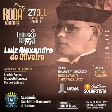Homenagem a Luiz Alexandre de Oliveira na Roda Acadêmica