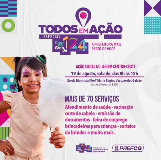 Programa “Todos em Ação” será realizado neste sábado no bairro Centro Oeste
