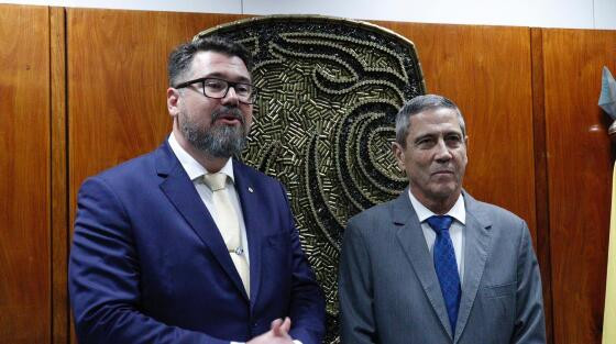 Deputado federal Marcos Polon e Braga Netto