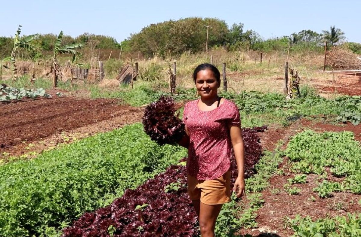 Horticultora com apoio da Agraer faz sucesso na feira e sustenta família