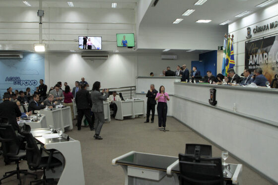 Vereadores na votação dos Projetos de Leis