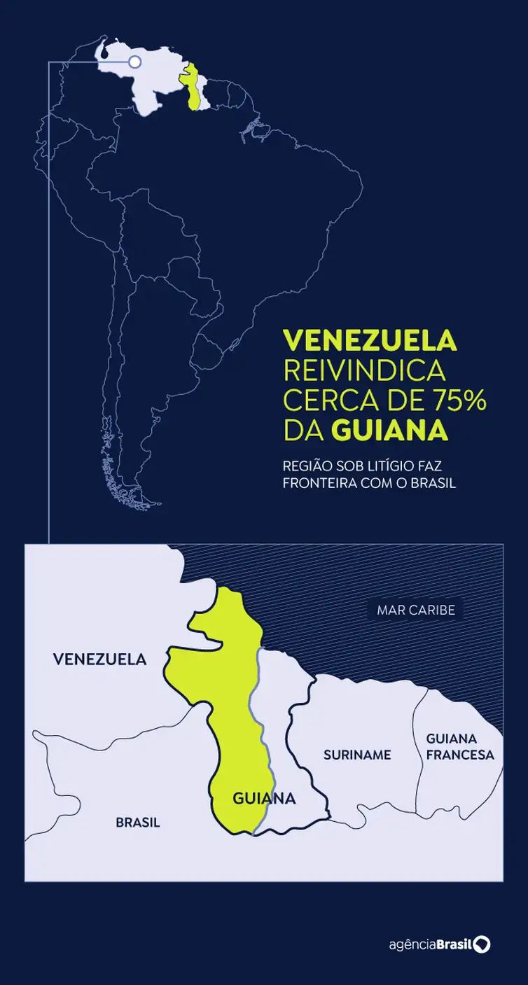 Entenda a disputa territorial entre Venezuela e Guiana