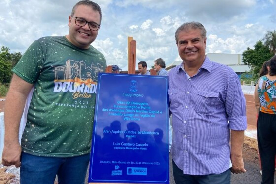 Prefeito Alan Guedes e senador Nelsinho Trad