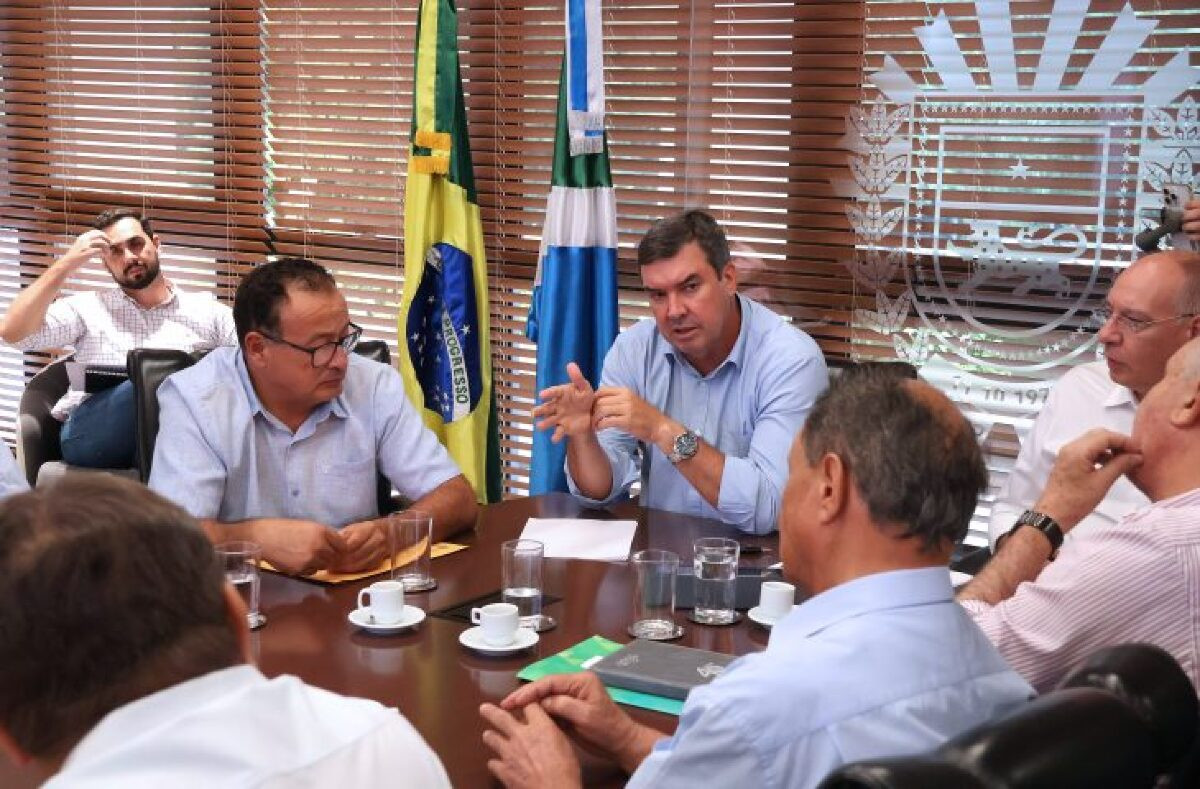 Prefeitos de Caracol e Jardim foram recebidos pelo Governador Eduardo Riedel