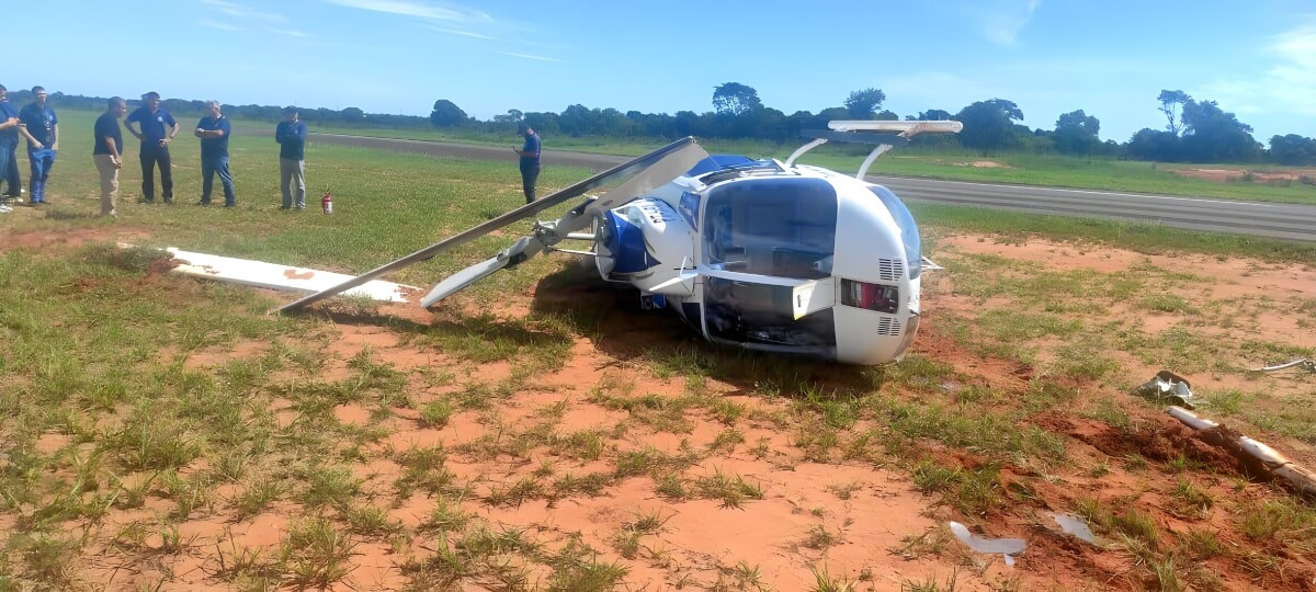 Helicóptero do Governo de Mato Grosso do Sul caiu com quatro servidores a bordo