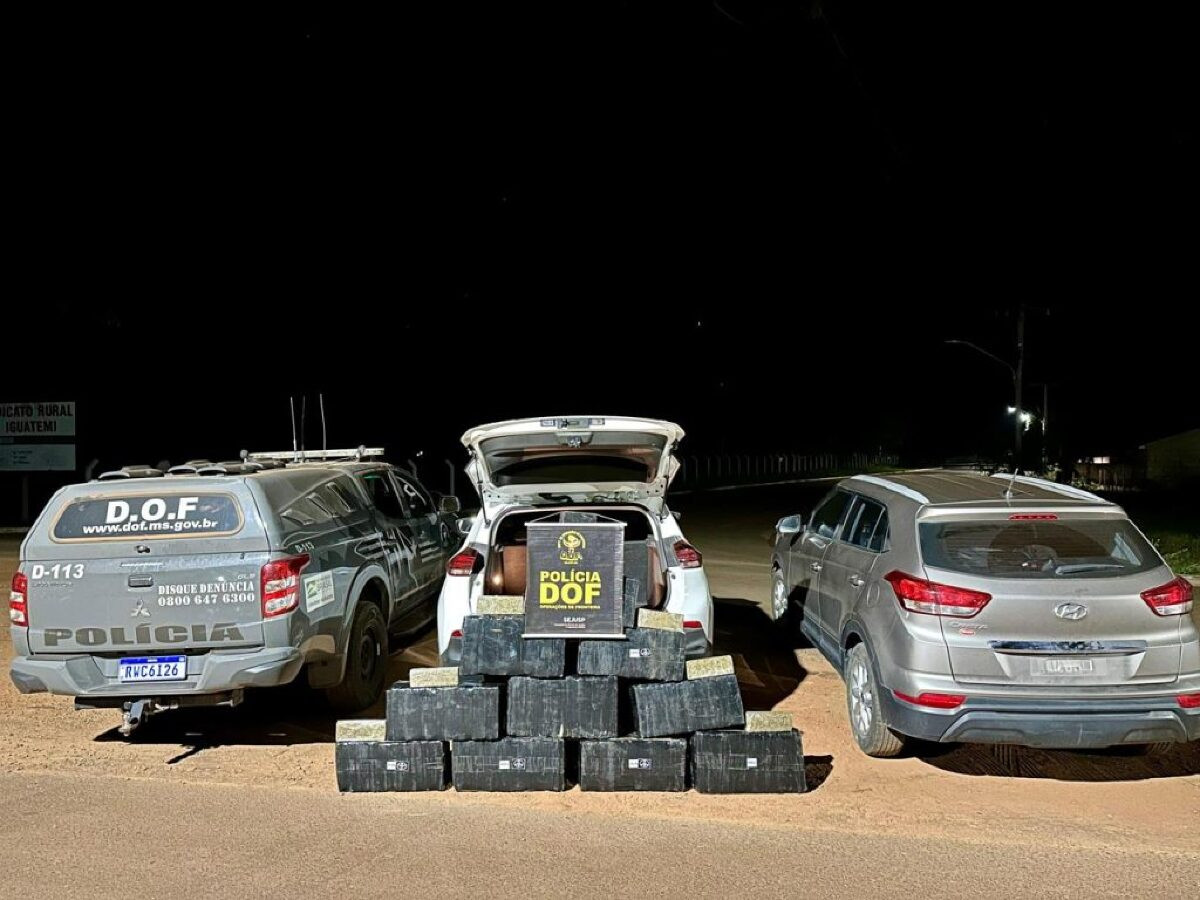 Quatro pessoas foram presas transportando mais de 340 kg de maconha em Iguatemi 