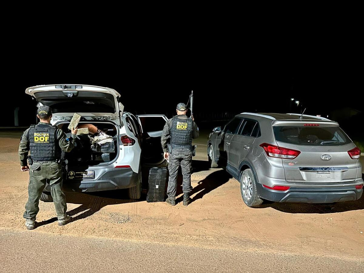 Quatro pessoas foram presas transportando mais de 340 kg de maconha em Iguatemi 