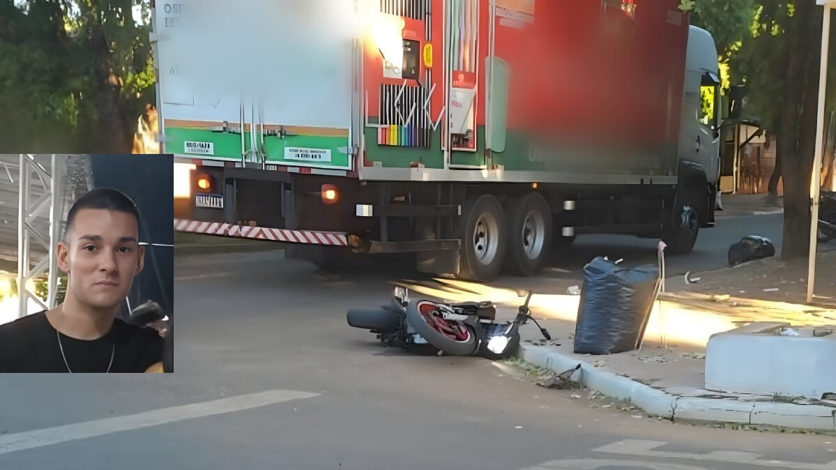 Jovem morre após colidir moto em caminhão