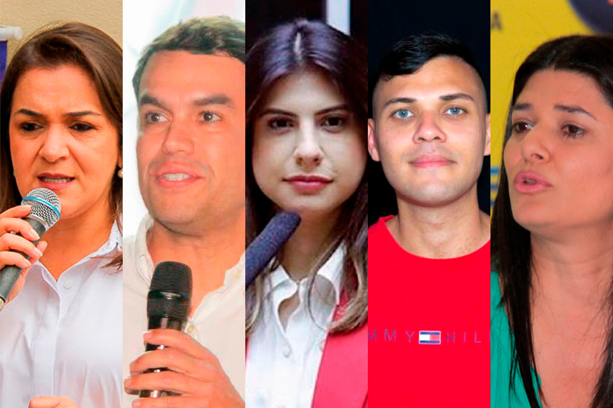 Adriane Lopes (PP), Beto Pereira (PSDB), Camila Jara (PT), Luso Queiroz (PSOL/Rede) e Rose Modesto (União Brasil)