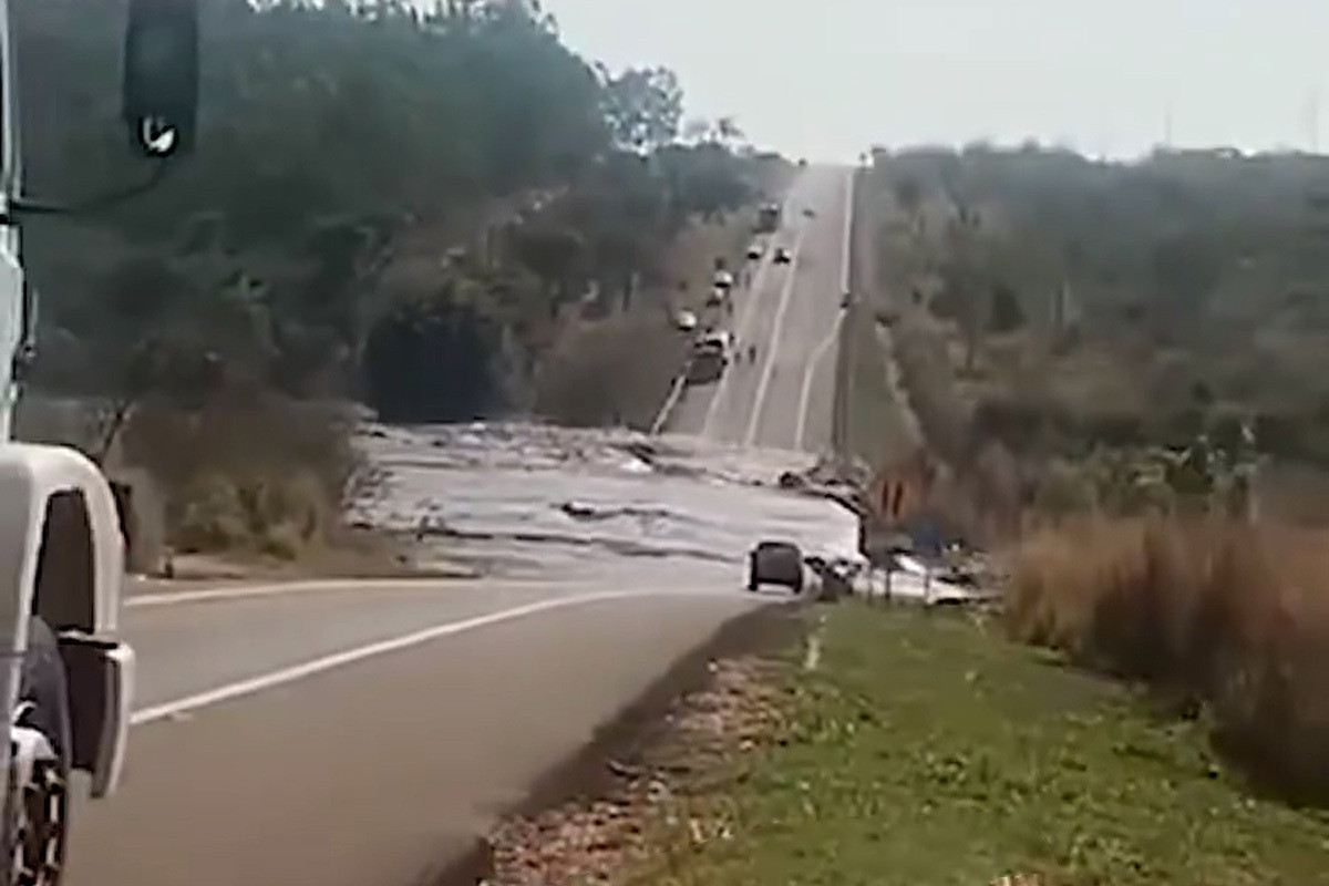 Rompimento de barragem de represa em condomínio de luxo mobiliza bombeiros de Campo Grande