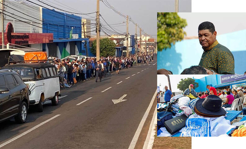 Fieis na Zahran para ver Valdemiro; ambulantes ofertavam chapéus