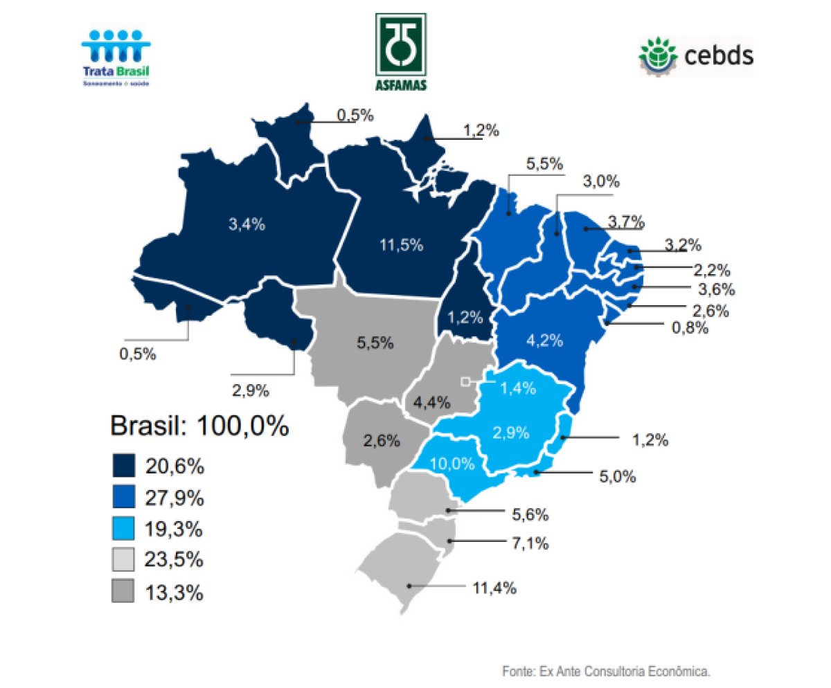 Saneamento: valor necessário para readequar infraestrutura residencial seria de R$ 242,5 bilhões