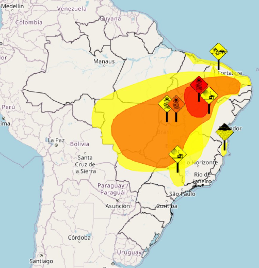 Baixa umidade do ar e ventos potencializam queimadas do centro ao nordeste do Brasil